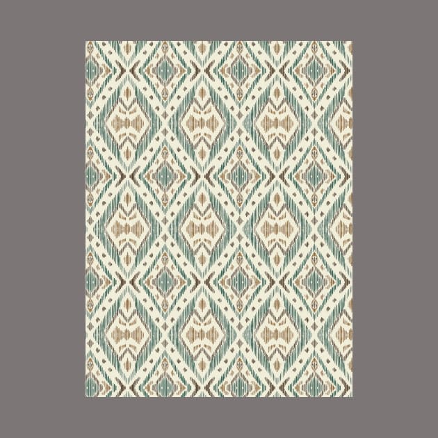 Ikat style geometric print by Remotextiles