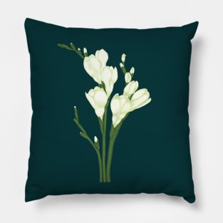 Bouquet of Freesias. Flowers art Pillow