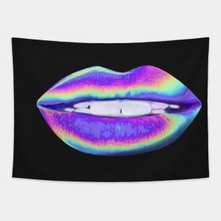 Pinkish Holo Lips Tapestry