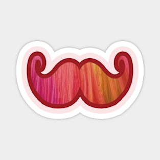 Colorful Mustache Magnet