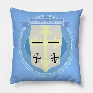 Knight Templar Blue Pillow