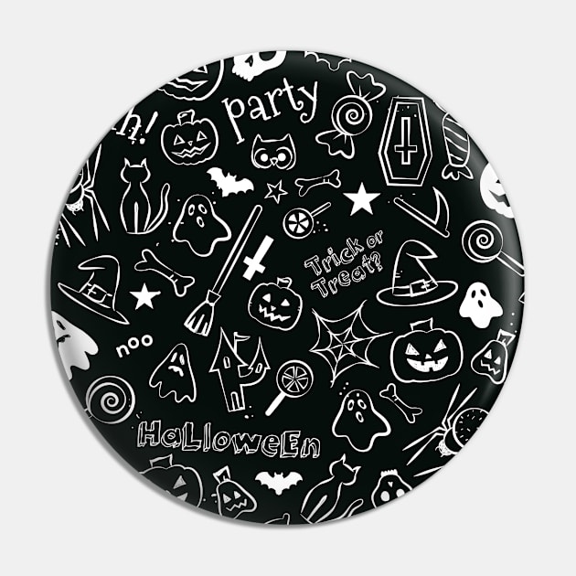 Halloween Pattern Pin by B&K