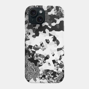 White Black Patch Patterns Phone Case