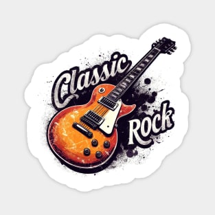 Vintage Classic Rock Guitar | Retro 70s Rock Magnet