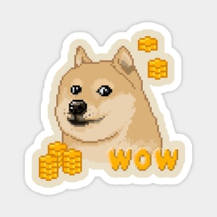 Doge Coin Much wow Magnet