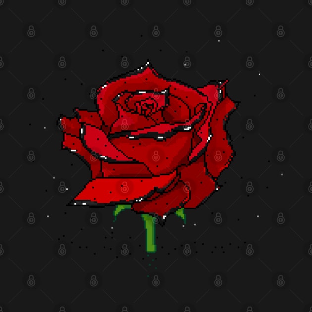 Glitter Rose (Red) by The Sleeping Rabbit