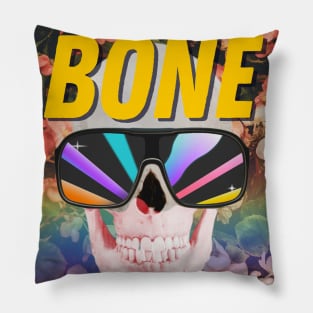 Skull and Flowers Pillow