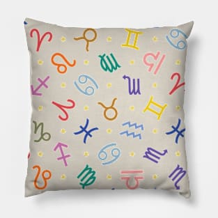 Pattern Set Zodiac Sign Horoscope Astrology Symbol Creme Pillow