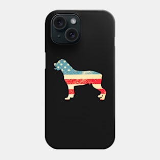 American Flag Rottweiler Phone Case