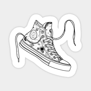 Pisces High tops - Black &amp; white Magnet