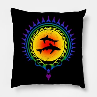 LGBTQ Pride Hawaii Oceanic Whitetip Shark Pillow