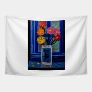 Flowers in the window Tapestry