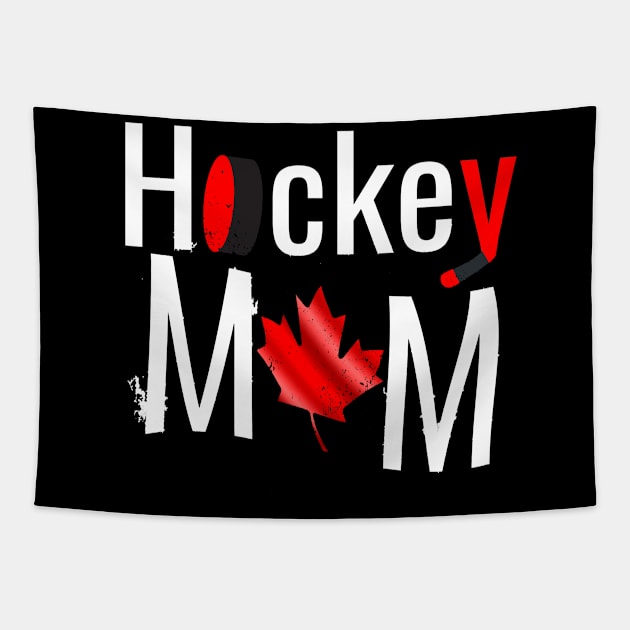 All Canadian Hockey Mom Tapestry by M Dee Signs