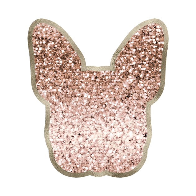 Sparkling rose gold French Bulldog by RoseAesthetic