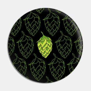Beer Hops Pattern Pin