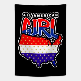Fourth Of July, American Girl Tapestry