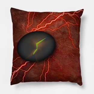 Cracked Stone Emits Light Pillow