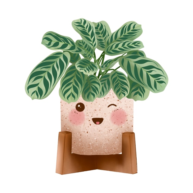 Cute Plant Illustration, Calathea Burle-Marxii Amabilis by Gush Art Studio 1