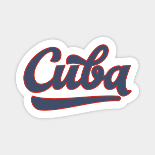 Cuba Swirl Typography Magnet