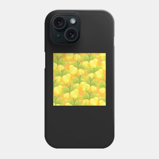 Graphic lemon on orange Phone Case