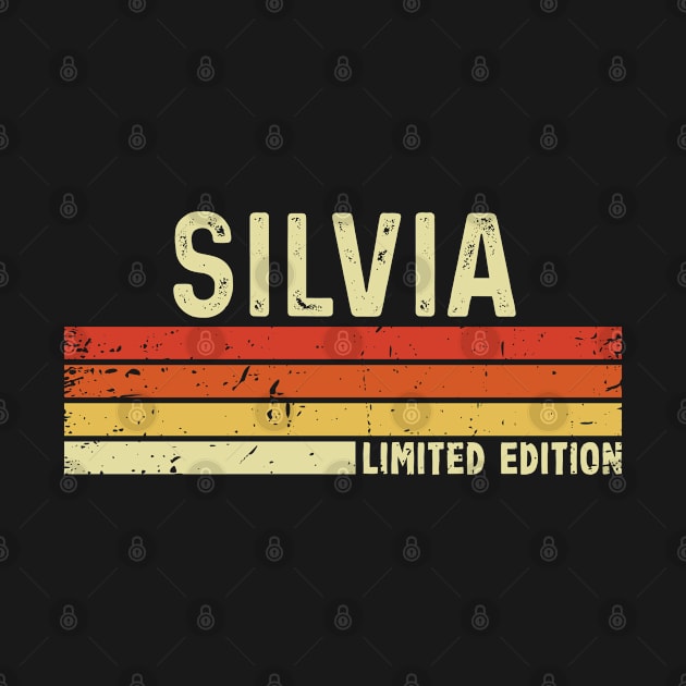 Silvia Name Vintage Retro Limited Edition Gift by CoolDesignsDz