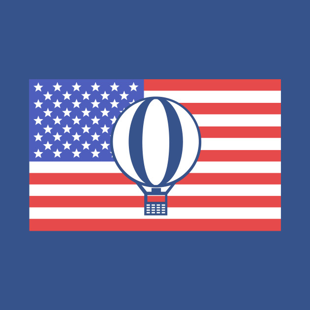 Disover American Flag | Hot Air Balloon - Hot Air Balloon - T-Shirt