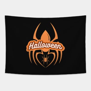 Halloween Groovy Spiders Orange Hoodie Tapestry