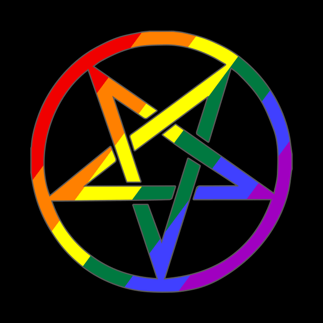 Rainbow Pentagram by AmandaPandaBrand