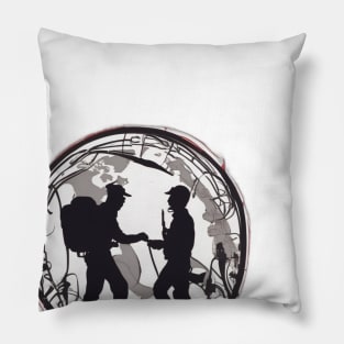 Firefighter Brotherhood Circle Art No. 859 Pillow