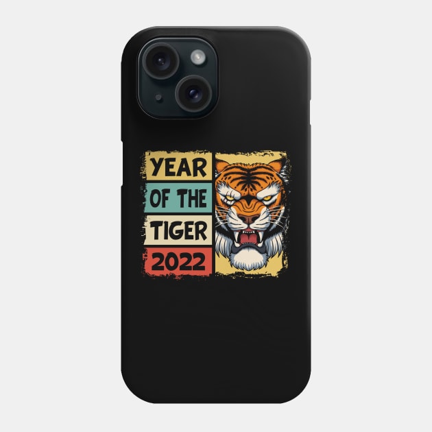 Horoscope 2022 Year of the Tiger Chinese Zodiac Phone Case by RadStar