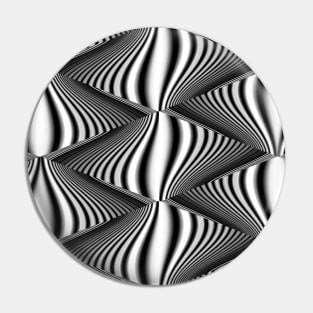 3d black and white pattern medel Pin