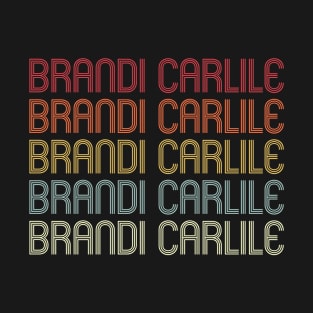 Retro Brandi Wordmark Repeat - Vintage Style T-Shirt