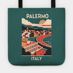 A Vintage Travel Art of Palermo - Italy Tote