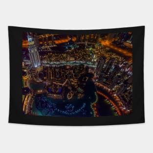 DUBAI CITY AERIAL VIEW Tapestry