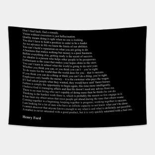 Henry Ford Quotes Tapestry