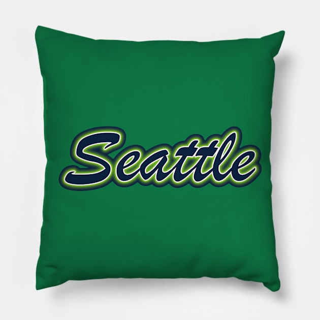 Football Fan of Seattle Pillow by gkillerb