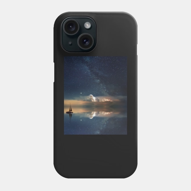 Deep Space Sailing Phone Case by gruntcooker