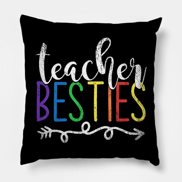 Teacher's Besties Student Teachers Pillow by ShirtsShirtsndmoreShirts