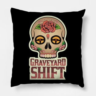 Grave Yard Shift (logo) Pillow