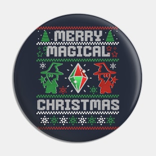 Merry Magical Christmas Wizard Pin