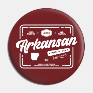 Original Arkansan Cool Vintage Light Stamp Print Arkansas Resident Gift Pin