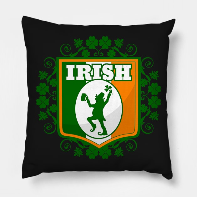 St Patrick's Day Leprechaun Pillow by RadStar