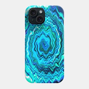 Blue And Green Groovy Swirl Abstract Art Phone Case