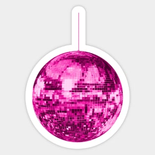 Pink Disco Ball Sticker