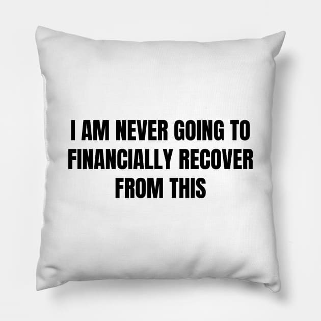 I Am Never Going To Financially Recover From This Pillow by quoteee