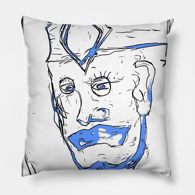 Vintage Man Pillow by All IN CREATIONS