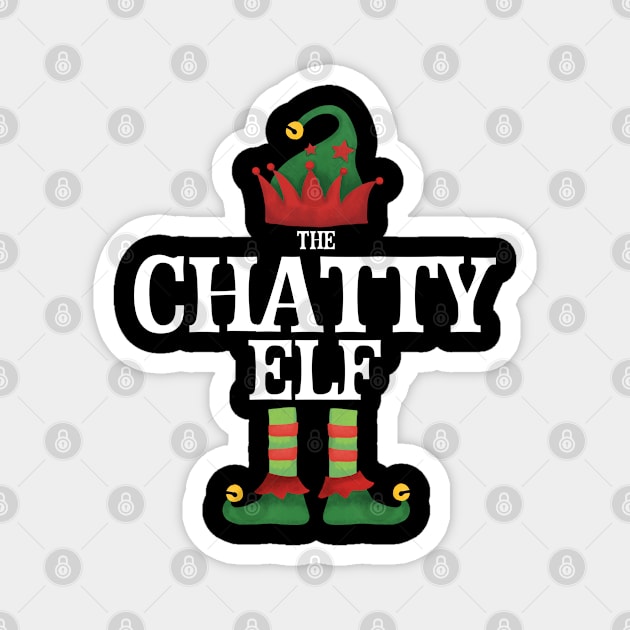 Chatty Elf Matching Family Group Christmas Party Pajamas Magnet by uglygiftideas