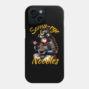 Female samurai eating noodles Phone Case