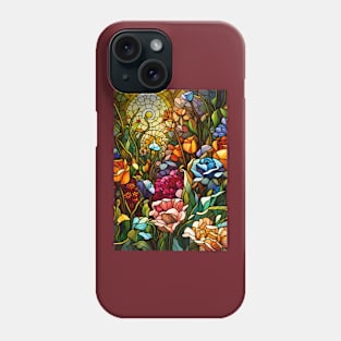 Stained Glass Flowers Phone Case