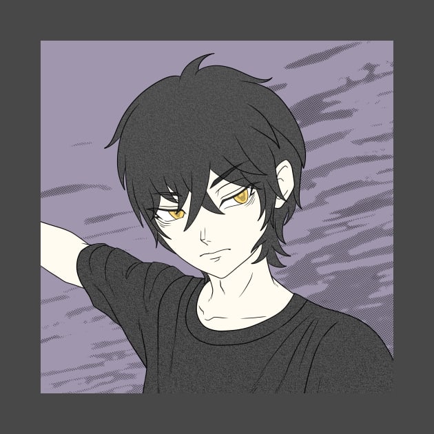 Emo anime boy by Moncimon